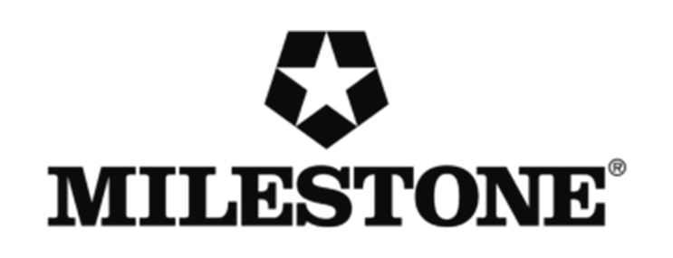 Milestone logo schwarz weiß