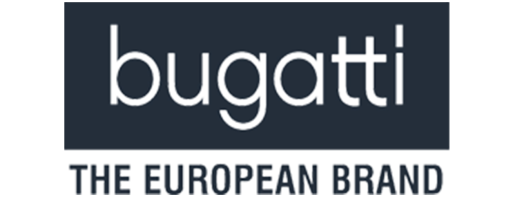 Bugatti weiß blau logo Klamottenmarke